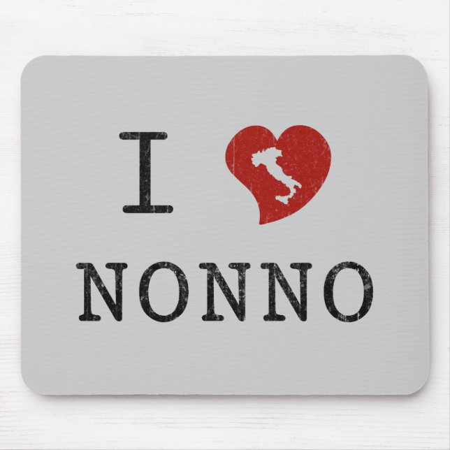 I Love Nonno Mousepad (Front)