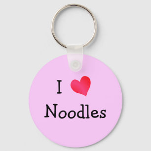 I Love Noodles Keychain