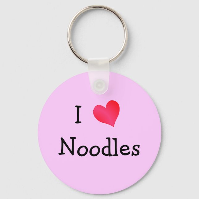 I Love Noodles Keychain (Front)