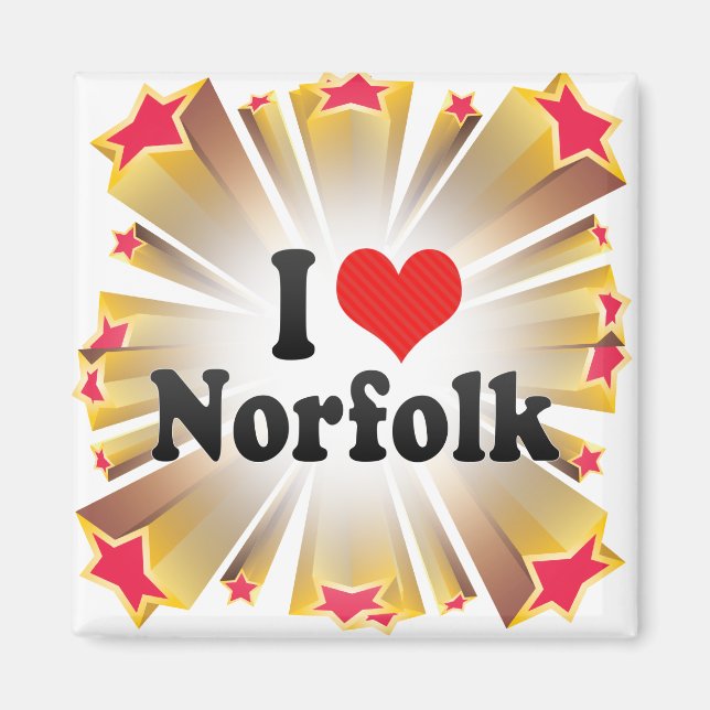 I Love Norfolk Magnet (Front)