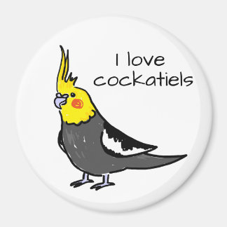 I Love Normal Grey Cockatiels Magnet