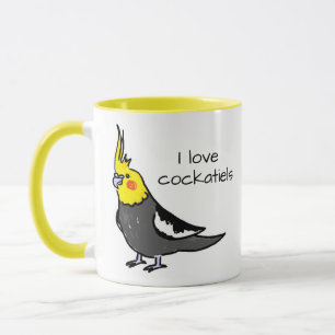 I Love Normal Grey Cockatiels Mug