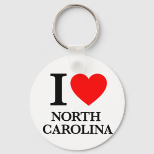 I Love North Carolina Keychain