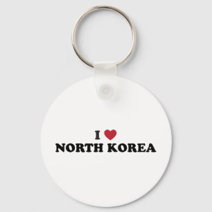 I Love North Korea Keychain