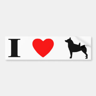 I Love Norwegian Buhunds Bumper Sticker