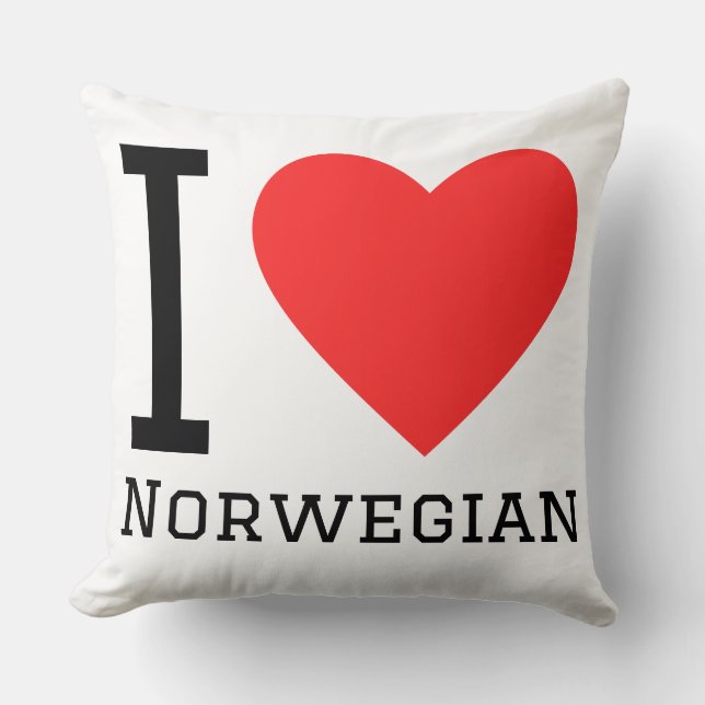 I love Norwegian  Throw Pillow (Front)