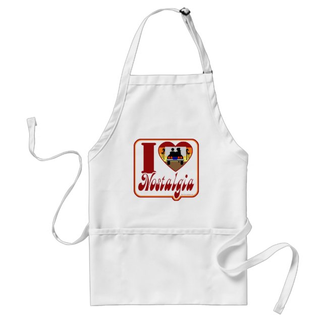 I Love Nostalgia Fun Flashback Happy Motto Standard Apron (Front)