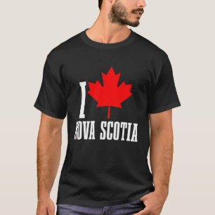 I Love Nova Scotia Maple Leaf Canada Canadian Flag T-Shirt