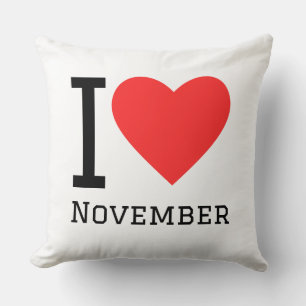 I love November Throw Pillow