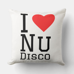 I love Nu disco Throw Pillow