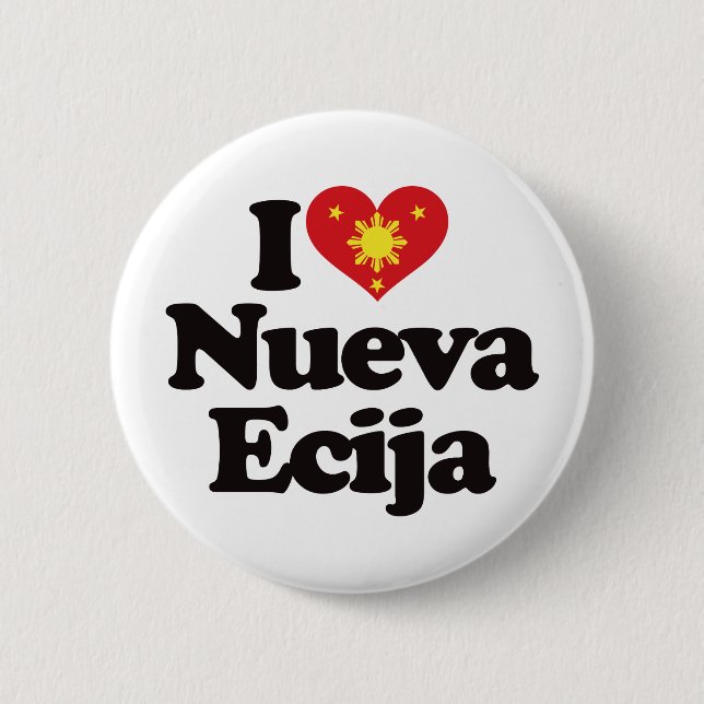 I Love Nueva Ecija 2 Inch Round Button (Front)