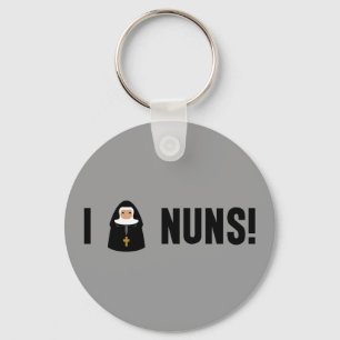 I Love Nuns Keychain