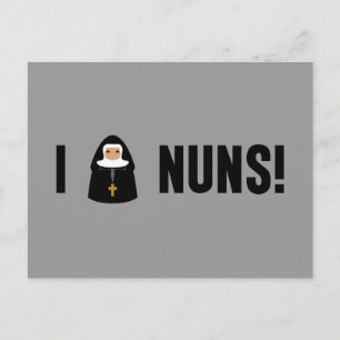 I Love Nuns Postcard
