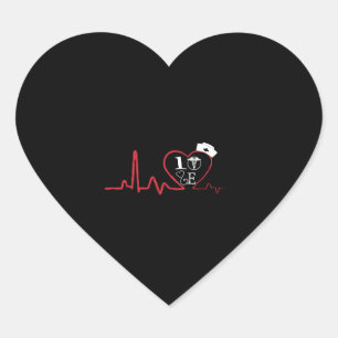 I Love Nurse Funny Medical Assistant Occupation Heart Sticker