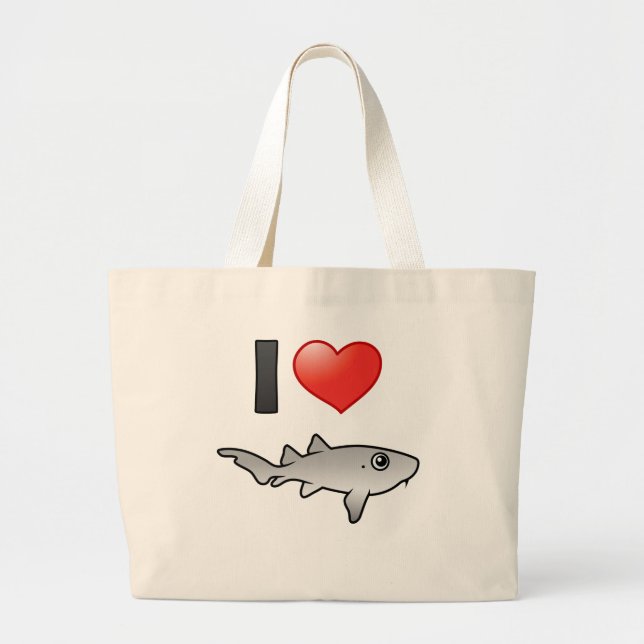 I Love Nurse Sharks Large Tote Bag (Front)