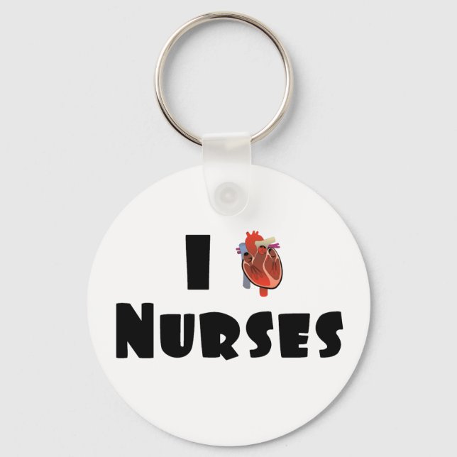 I love nurses keychain (Front)