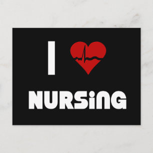 I Love Nursing Postcard
