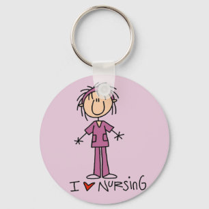 I Love Nursing Tshirts and Gifts Keychain