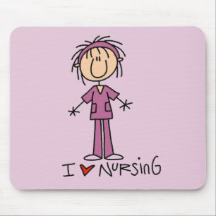 I Love Nursing Tshirts and Gifts Mouse Pad