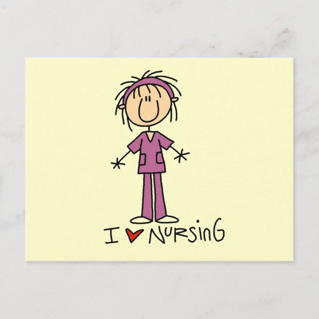 I Love Nursing Tshirts and Gifts Postcard (Front)