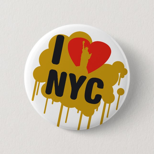I love NY 2 Inch Round Button (Front)