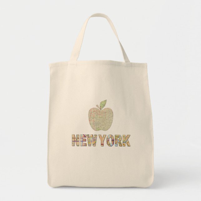 I Love Ny T Shirts New York City Map Big Apple Tote Bag (Front)