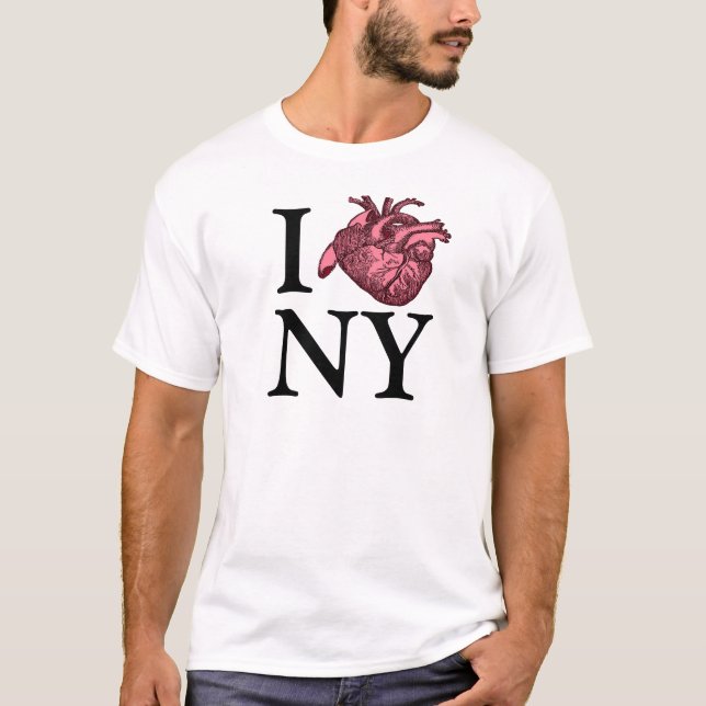 I Love NY with anatomically correct heart t-shirt (Front)