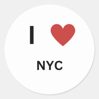 I love NYC Classic Round Sticker