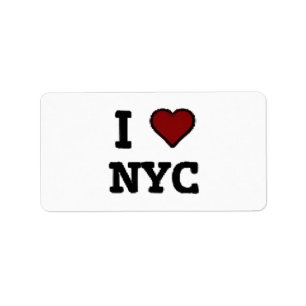 I Love NYC heart Label