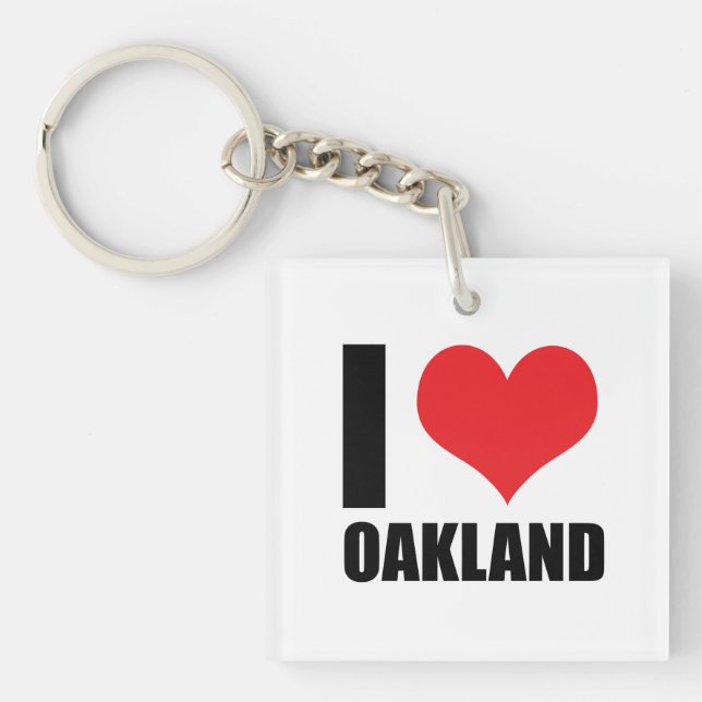 I love Oakland Keychain (Front)