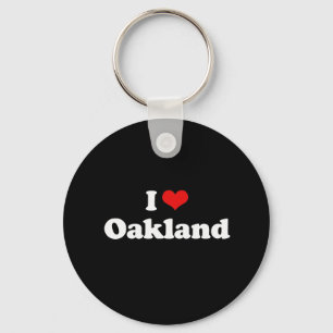 I Love Oakland Tshirt White Tshirt Keychain