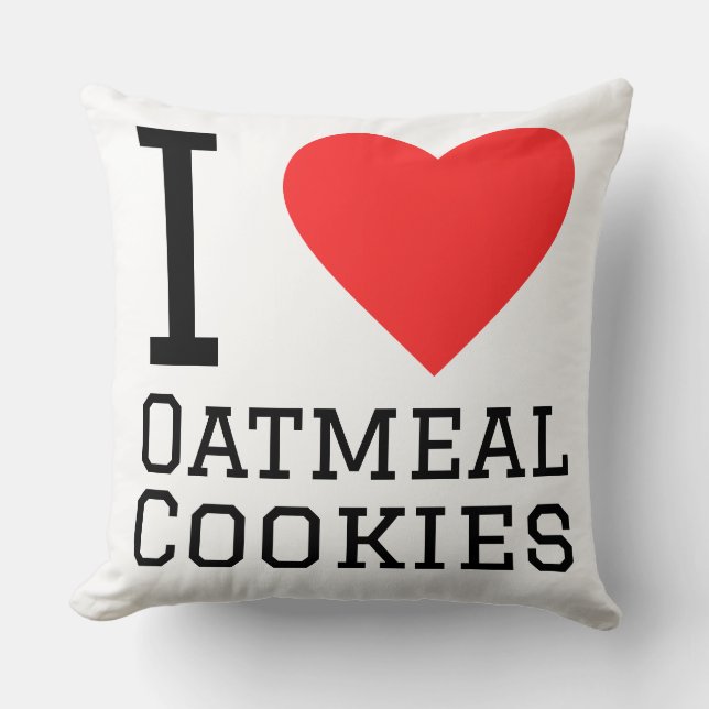I love oatmeal cookies throw pillow (Front)