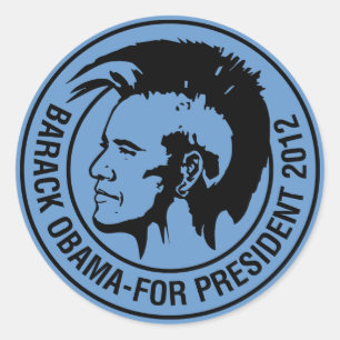 I Love Obama 2012 Classic Round Sticker