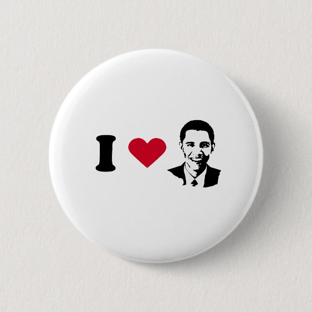 I Love Obama 2 Inch Round Button (Front)