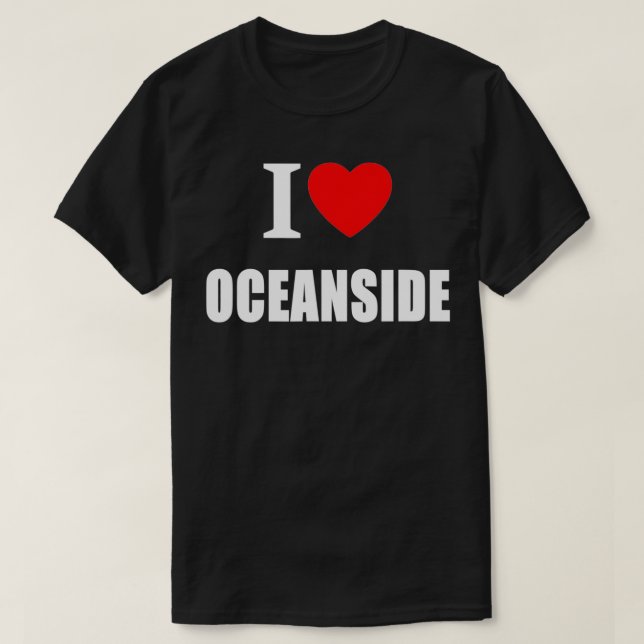 I Love Oceanside Souvenir Memory T-Shirt (Design Front)