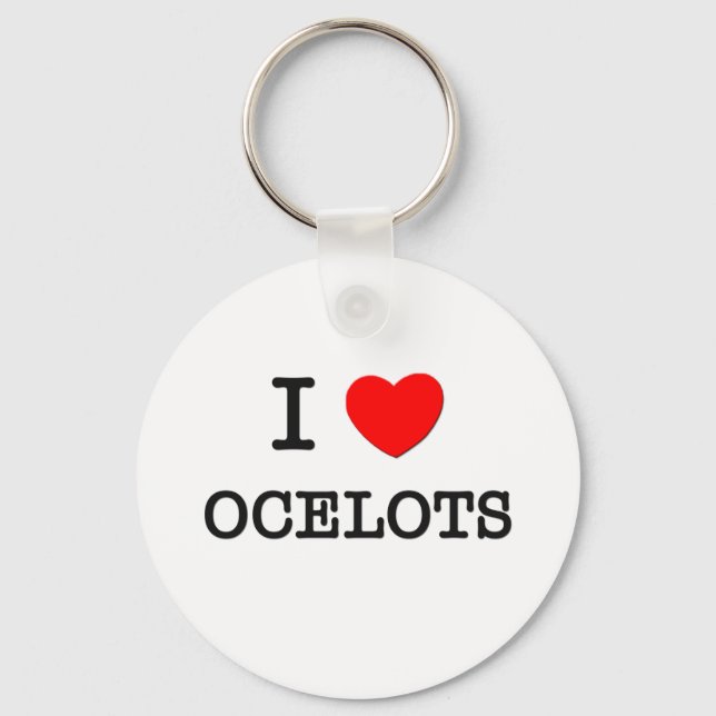 I Love OCELOTS Keychain (Front)