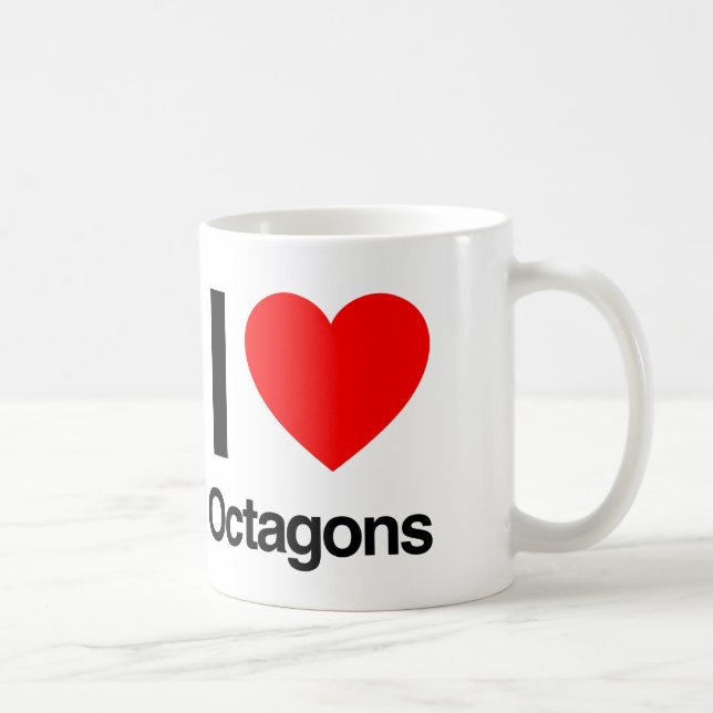 i love octagons coffee mug (Right)