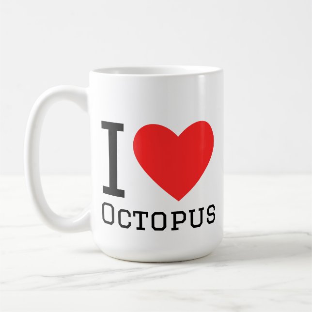I love octopus coffee mug (Left)