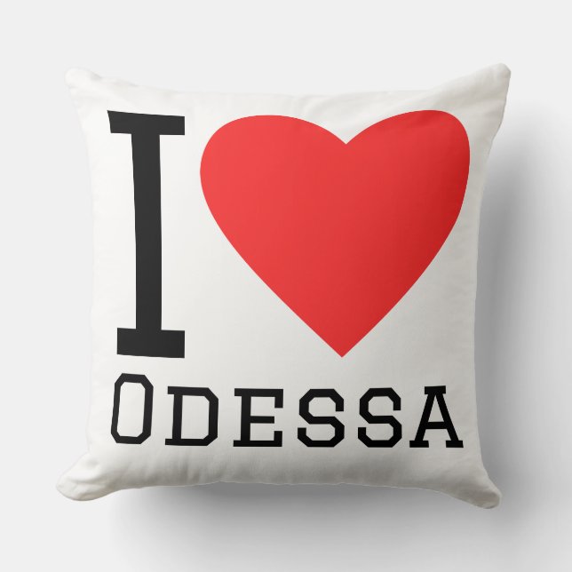 I love odessa throw pillow (Front)
