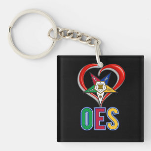I Love OES Keychain