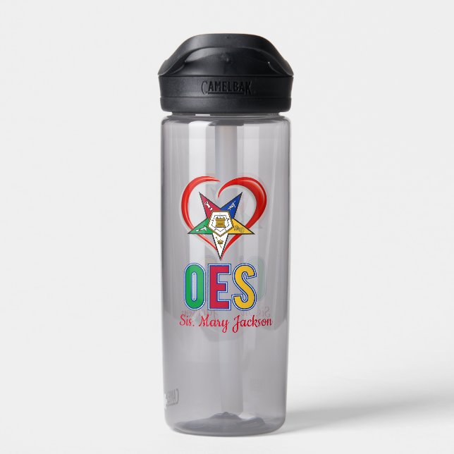 I Love OES Water Bottle (Back)