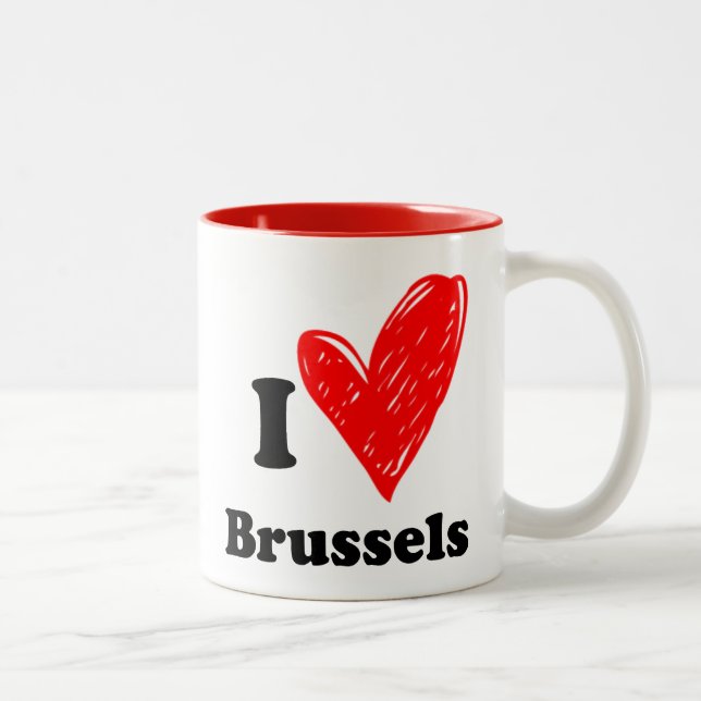 I love of Brussels Two-Tone Coffee Mug (Right)
