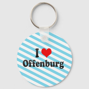 I Love Offenburg, Germany Keychain