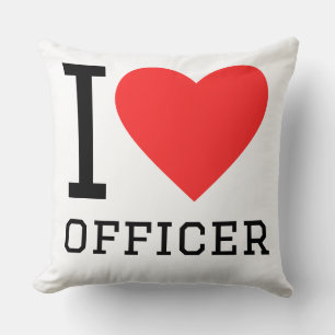 I love officer throw pillow