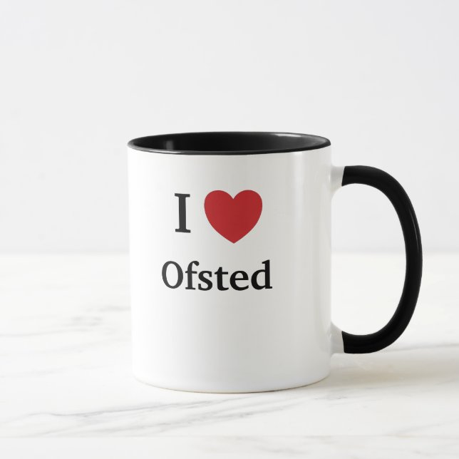 I Love Ofsted - UK Teaching Joke Mug (Right)