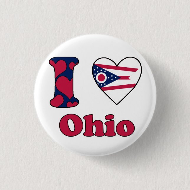 I love Ohio 1 Inch Round Button (Front)