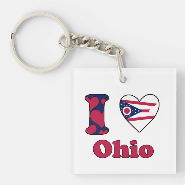 I love Ohio Keychain (Front)