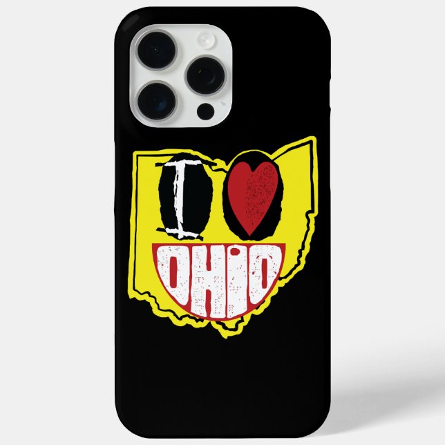 I Love Ohio Smiling Happy Face  Case-Mate iPhone Case (Back)