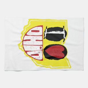 I Love Ohio Smiling Happy Face  Kitchen Towel