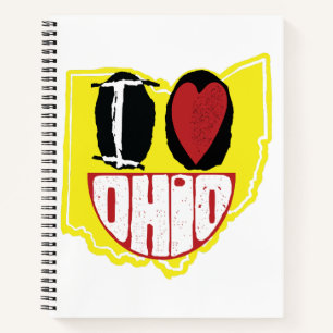 I Love Ohio Smiling Happy Face Notebook